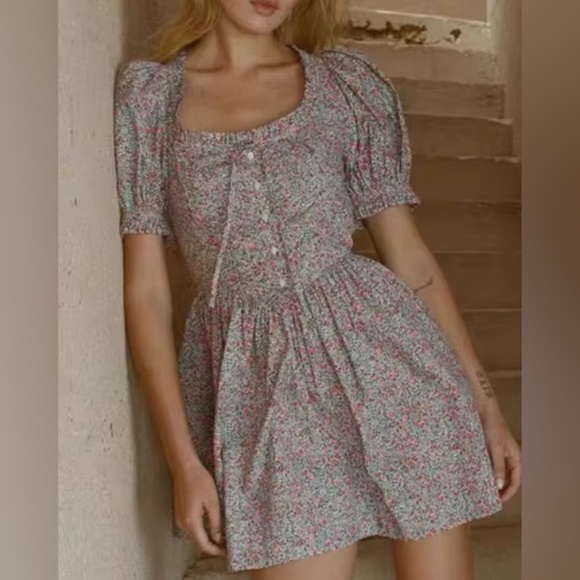 Doen Trail Mini Dress Petit Jardin Floral Size Large - Picture 2 of 12